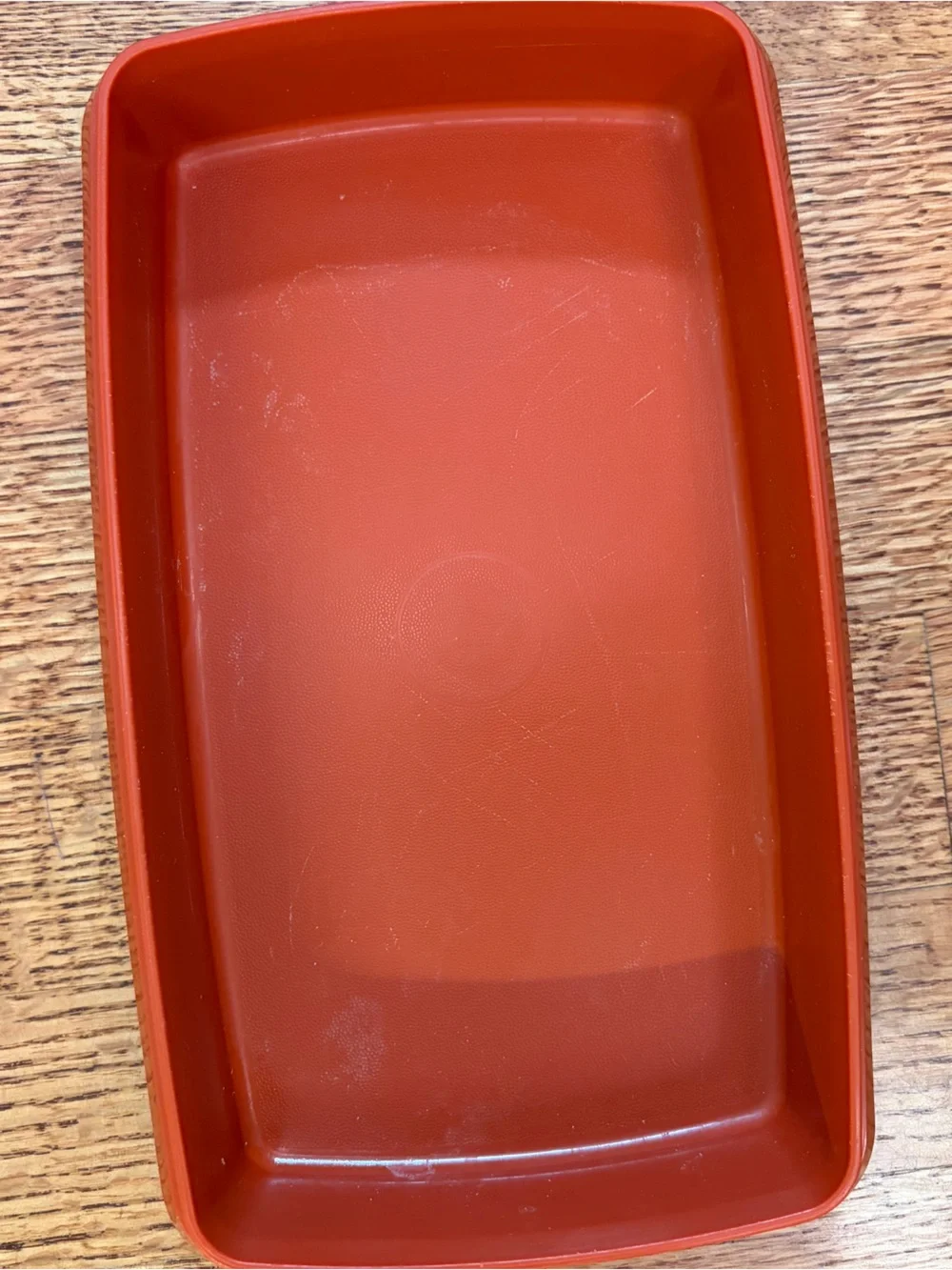 Lot of 4 Vintage Tupperware Paprika Red 816 817 Deli Keepers Lids 9x5 Containers